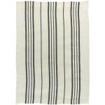 Torchon ray karma ecru / noir 55 x 75