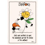 Torchon shadoks fais aux autres ecru 48 x 72