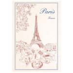 Torchon tour eiffel ecru 72 x 48