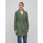 Trench coat ceinture  la taille col italien vert fonc