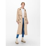 Trench coat col  revers ceinture  la taille beige