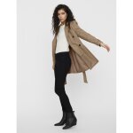 Trench coat fermeture  double boutonnage. fermeture par ceinture col  revers marron zola