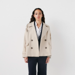 Trench femme beige en coton