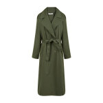 Trench uni manches bouffantes vert