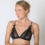 Triangle bi - mai�re dentelle noir midnight lingerie en nylon