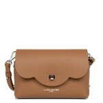 Trotteur a rabat avec fermoir - city flore camel en cuir