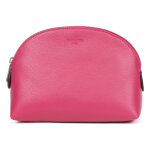 Trousse  maquillage - cuir de vachette - fuchsia - confort