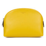 Trousse  maquillage - cuir de vachette - jaune - confort