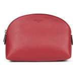 Trousse  maquillage - cuir de vachette - rouge fonc - confort