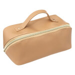 Trousse de toilette beige effet cuir Trousse de toilette beige effet cuir