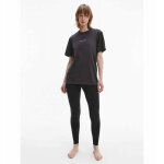 Tshirt col rond manches courtes - noir calvin klein underwear en coton
