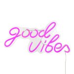 Tube néon mural led good vibes rose Tube néon mural led good vibes rose