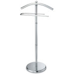 Valet de chambre en métal coloris argent h109cm easy Valet de chambre en métal coloris argent h109cm easy