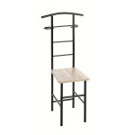 Valet de chambre noir et assise en décor chène san remo Valet de chambre noir et assise en décor chène san remo
