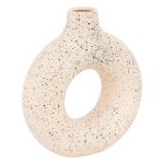 Vase cramique florie blanc et noir