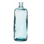 Vase imet en verre recycl transparent h 42