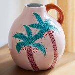 Vase palmiers avec anse vaccru