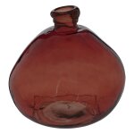 Vase rond en verre recyclé rouge Vase rond en verre recyclé rouge