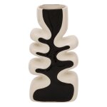 Vase vague twis cramique noir et blanc