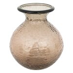 Vase en verre martelle alric marron