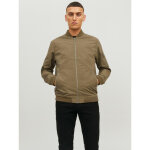 Veste bomber courte baseball manches longues marron vert Veste bomber courte baseball manches longues marron vert