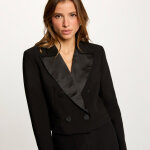 Veste courte cache - coeur noire