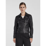 Veste en cuir noir trix
