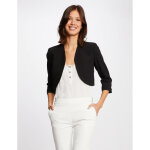 Veste droite manches 3 / 4 noir