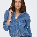 Veste en jean bleu denim la