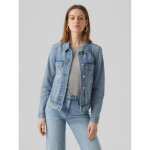 Veste en jean col en v manches longues bleu gail Veste en jean col en v manches longues bleu gail