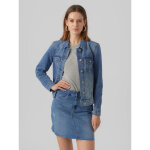 Veste en jean col en v manches longues bleu hope