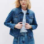 Veste en jean femme bleu