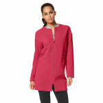 Veste longue sans col manches longues femme bruno banani - rose