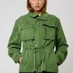 Veste manches amovibles viril kaki en coton