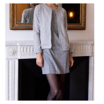 Veste manches longues ferme par pressions femme - gris chin