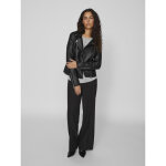 Veste motard poignets zipps noir en viscose