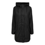 Veste de pluie capuche avec cordon de serrage noir juno