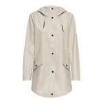 Veste de pluie capuche gris clair ione