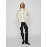 Veste poignets boutonns col en v marron clair