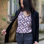 Veste pure noire en coton