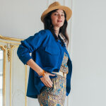 Veste saharienne en coton franz réédition bleu Veste saharienne en coton franz réédition bleu