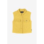 Veste sans manches en tweed arley jaune leah