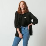 Veste tailleur col smoking - noire