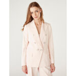 Veste tailleur double boutonnage rose