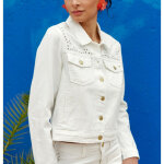 Veste verena blanc en coton