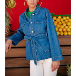 Veste volcy stone en coton bleu Veste volcy stone en coton bleu