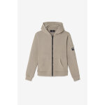 Veste garon, zippe en coton hodybo gris beige blanc
