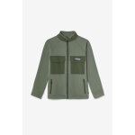 Veste garon, zippe moltobo kaki vert en coton