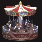 Village de nol carrousel anim musical 52 led