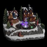 Village de noël fontaine enfants 10 led Village de noël fontaine enfants 10 led